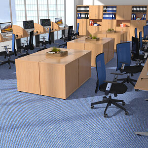 FLEX Office desks - beech