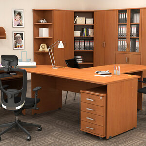 GATE office desks - cherry