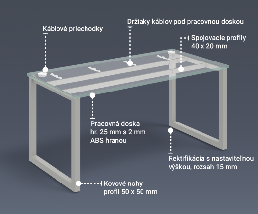 Kancelárske stoly Uni O – výnimočne pevná konštrukcia